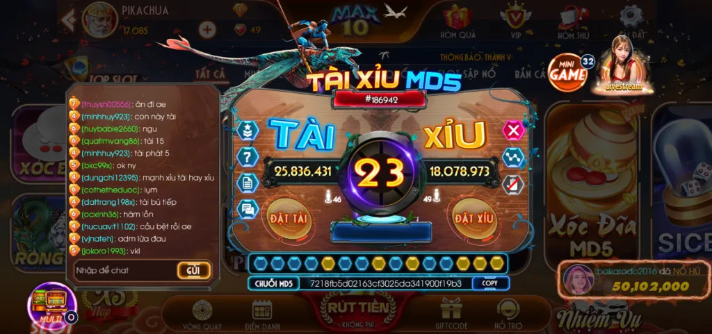 tài xỉu md5 max10